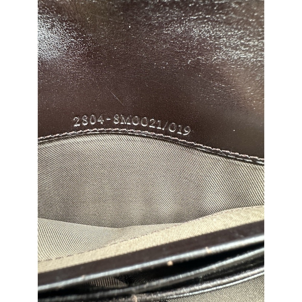 Fendi Zucca Print Wallet Brown Canvas Leather Trim FF Logo Buckle Silver Tone - Picture 7 of 9